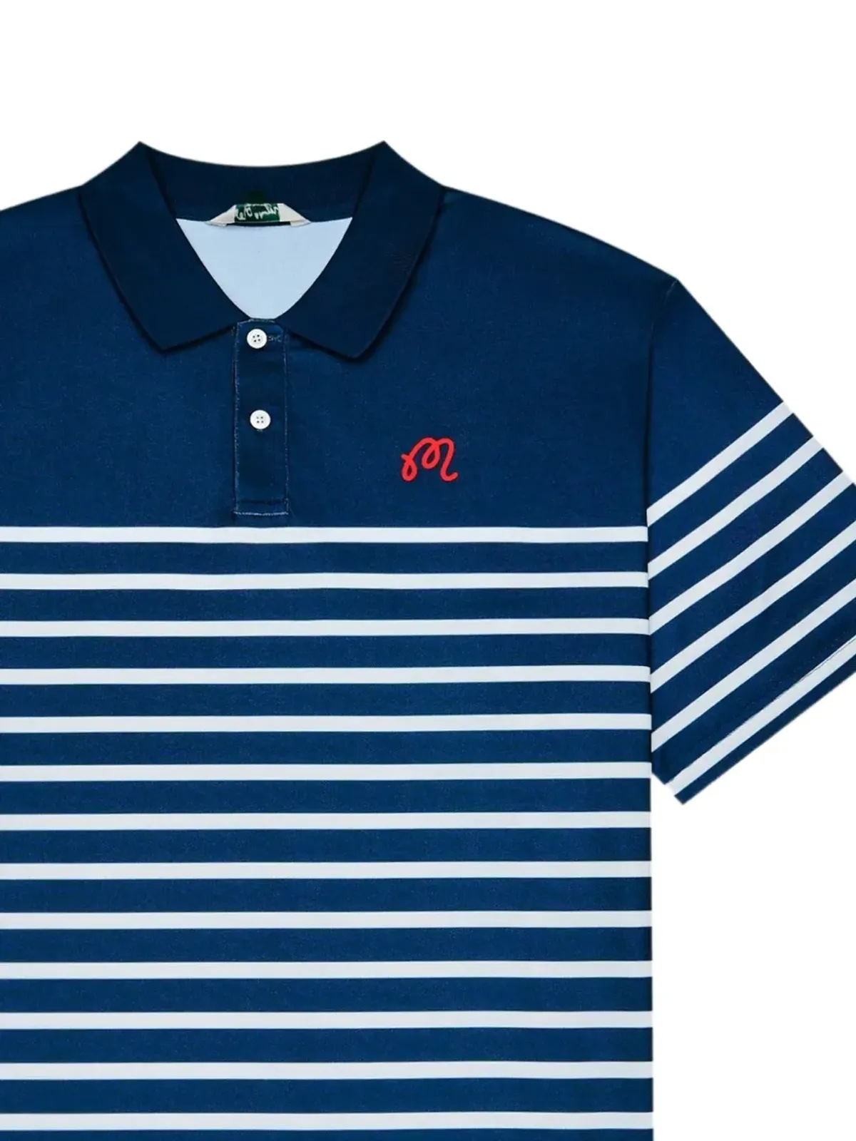 Malbon Golf ストライプ柄ポロシャツ - ブルー - 画像2