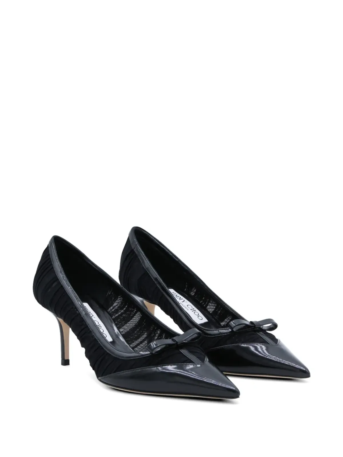 Jimmy Choo ラブ・メッシュ ボウ装飾パンプス - 画像2