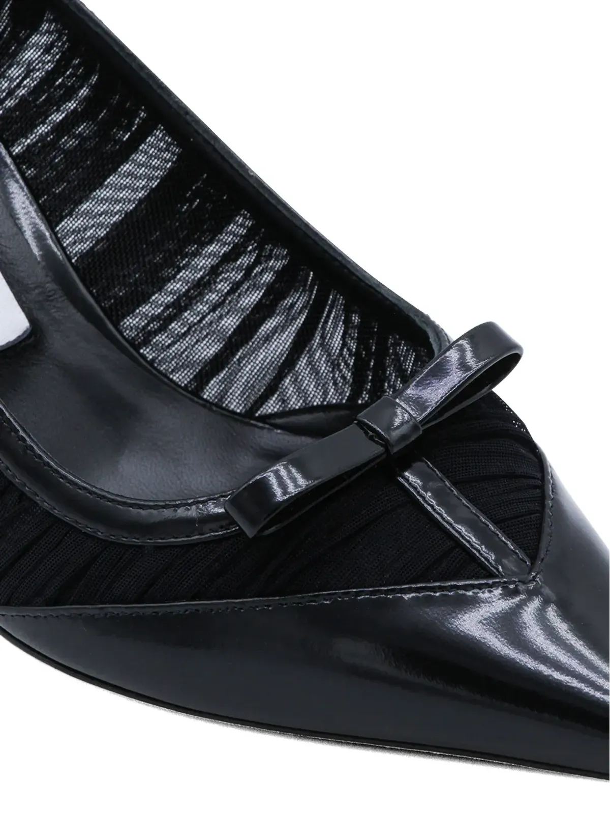 Jimmy Choo ラブ・メッシュ ボウ装飾パンプス - 画像4