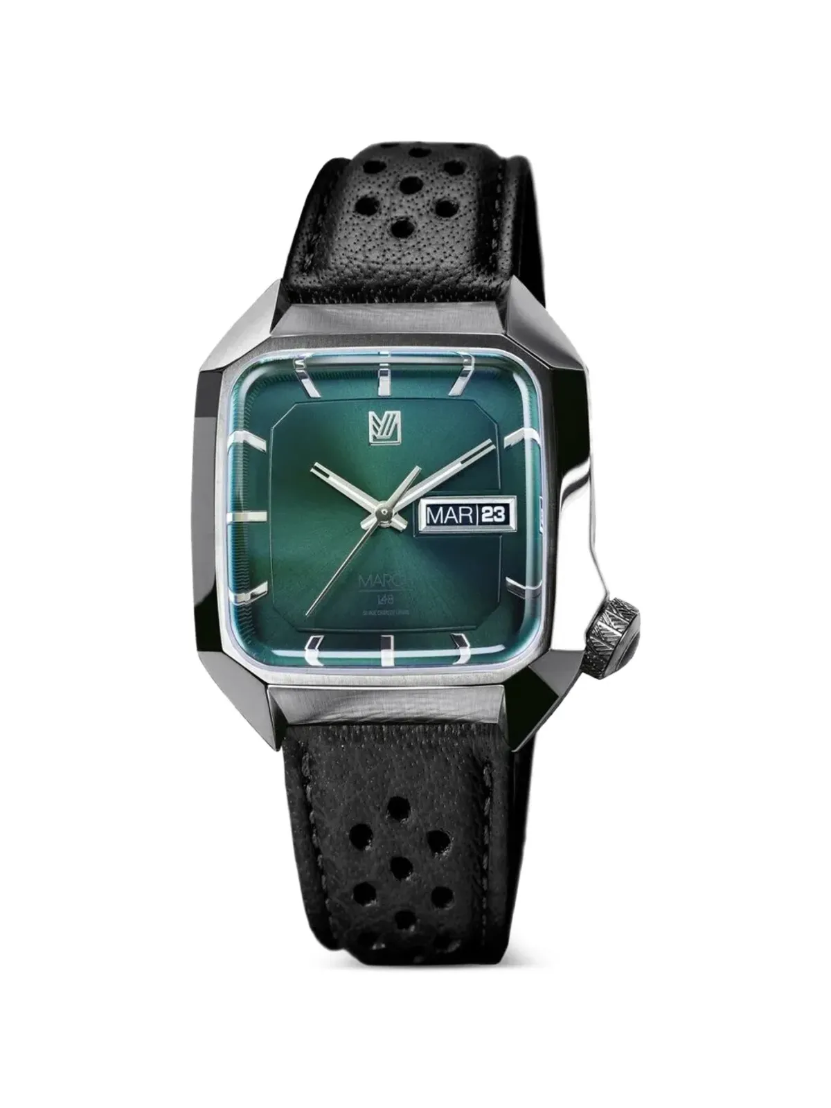 MARCH LA.B AM2 Electric Forest perforated-strap ウォッチ - Green - 画像1