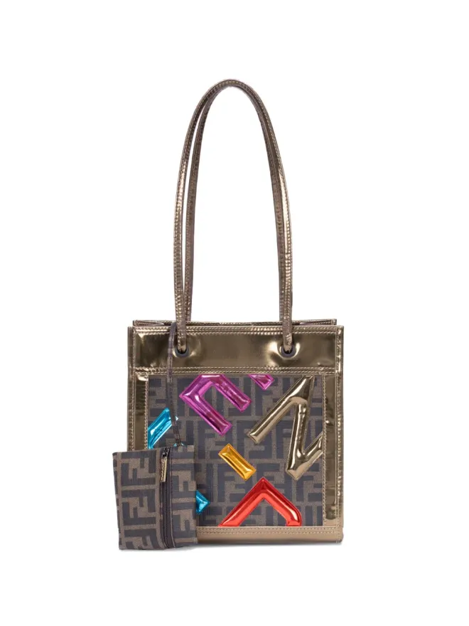 Fendi Pre-Owned Fendi ビンテージ Zucca メタリック トートバッグ - ゴールドの商品画像