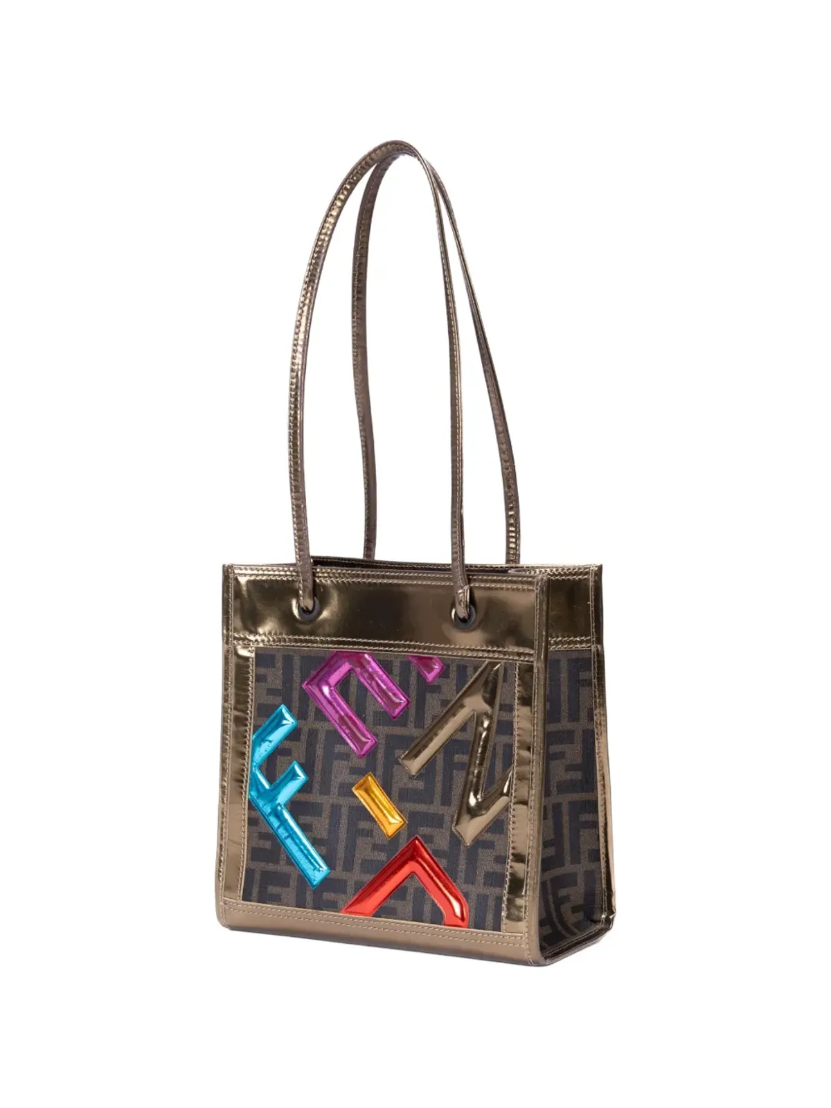 Fendi ビンテージ Zucca メタリック トートバッグ - ゴールド - 画像3