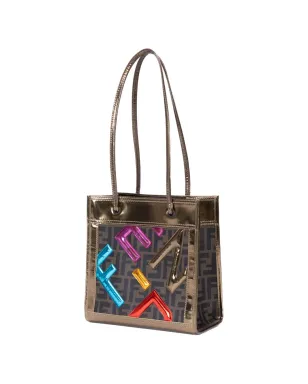 Fendi ビンテージ Zucca メタリック トートバッグ - ゴールド - サムネイル3