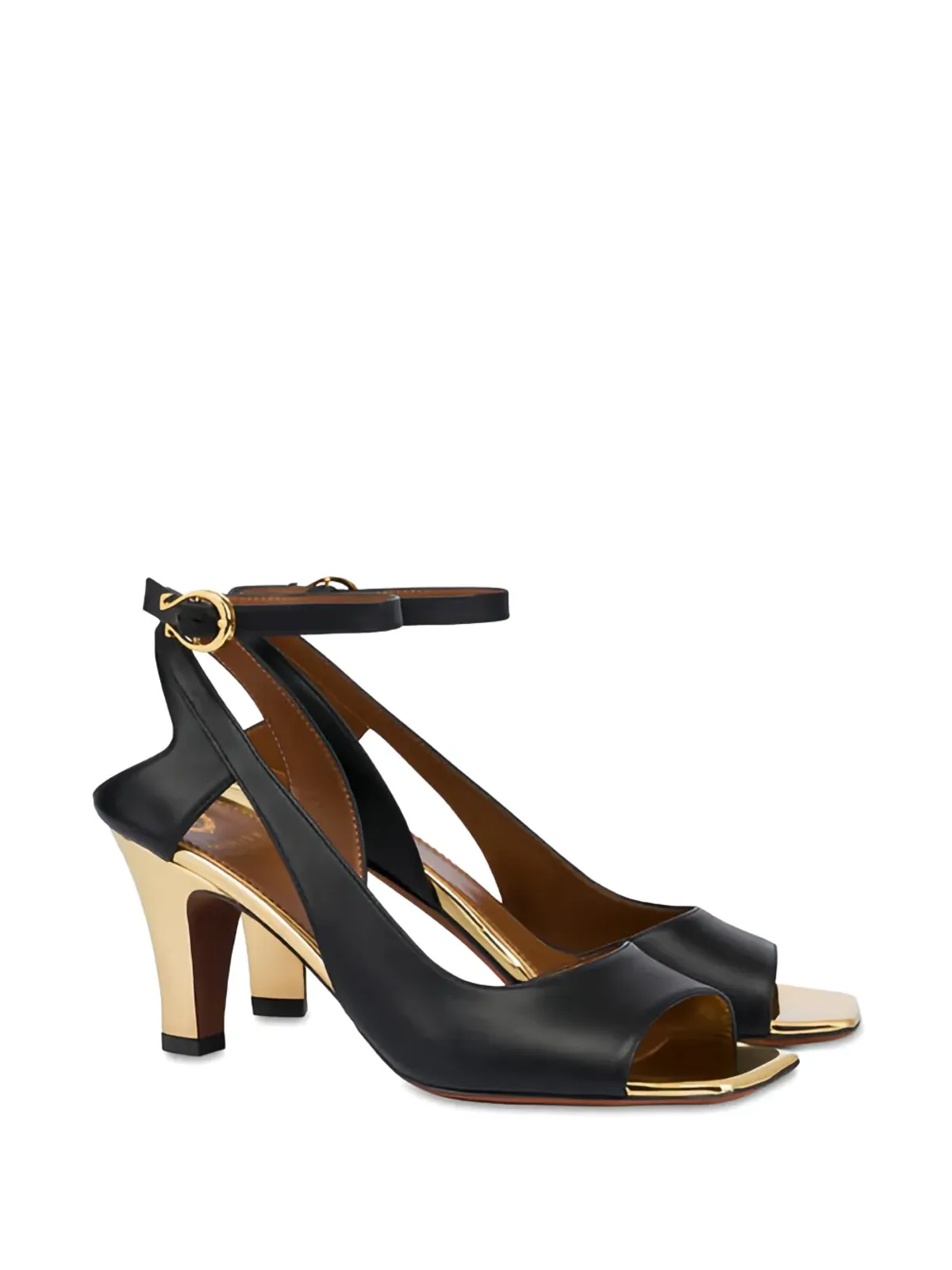 Pollini Muse アンクルストラップ ヒールサンダル - 画像2