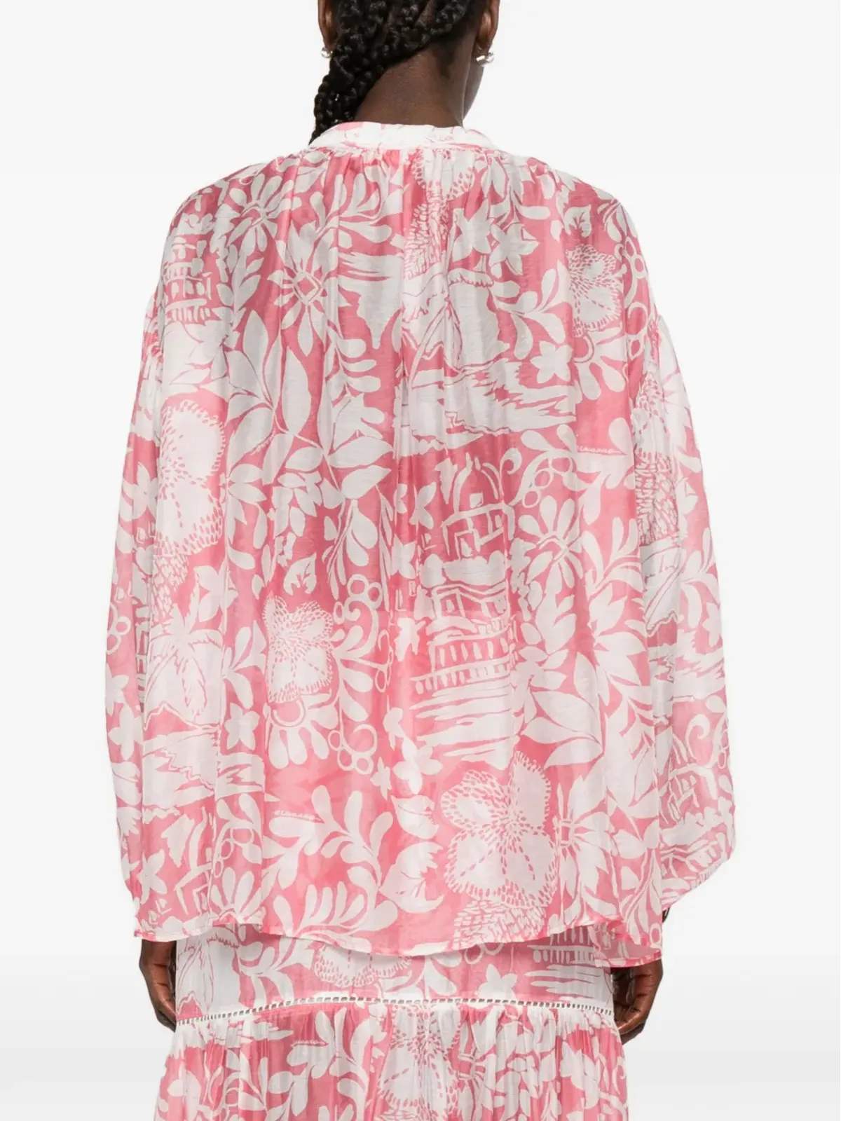 ERMANNO FIRENZE floral-print blouse - Pink - 画像4