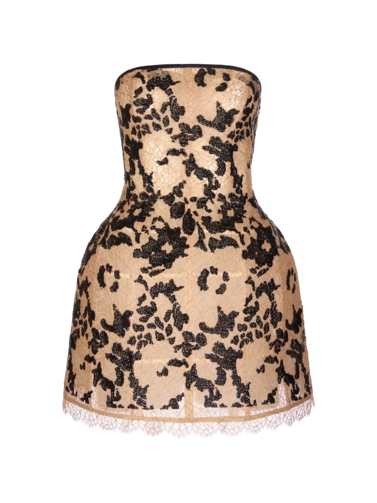 IMROSKA レースストラップレス ミニドレス - 画像1
