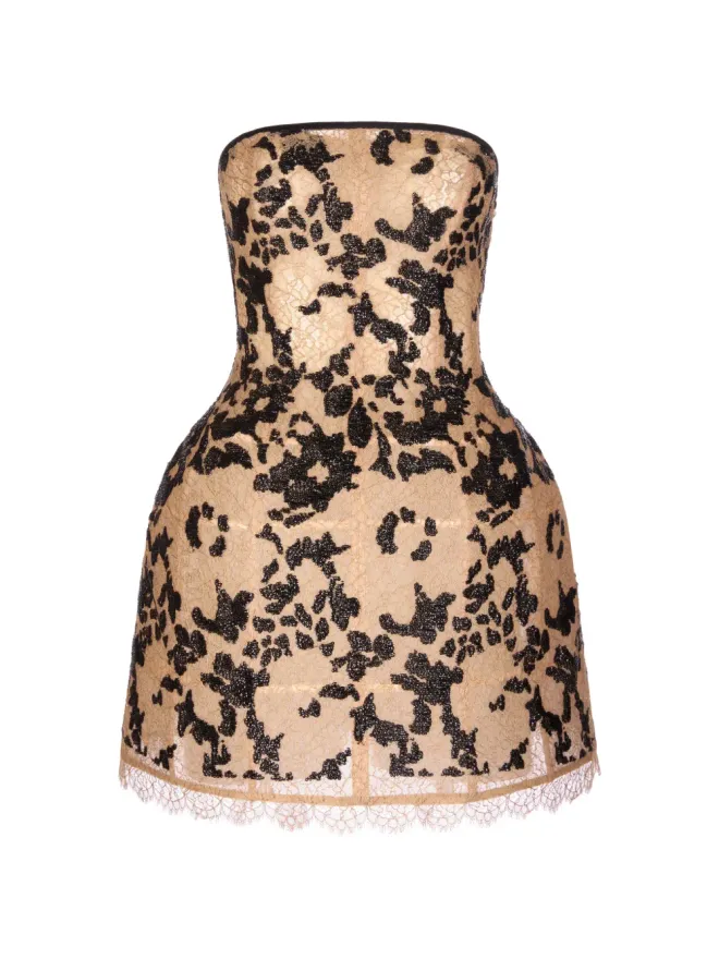 IMROSKA IMROSKA レースストラップレス ミニドレスの商品画像