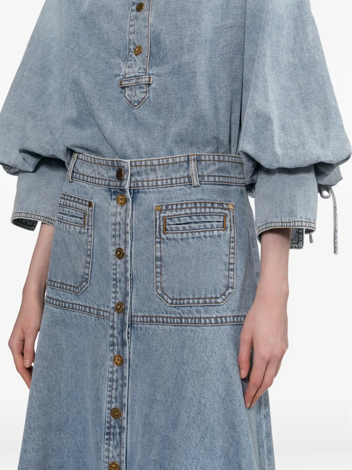 ZIMMERMANN ボタン付きスカート - 画像5
