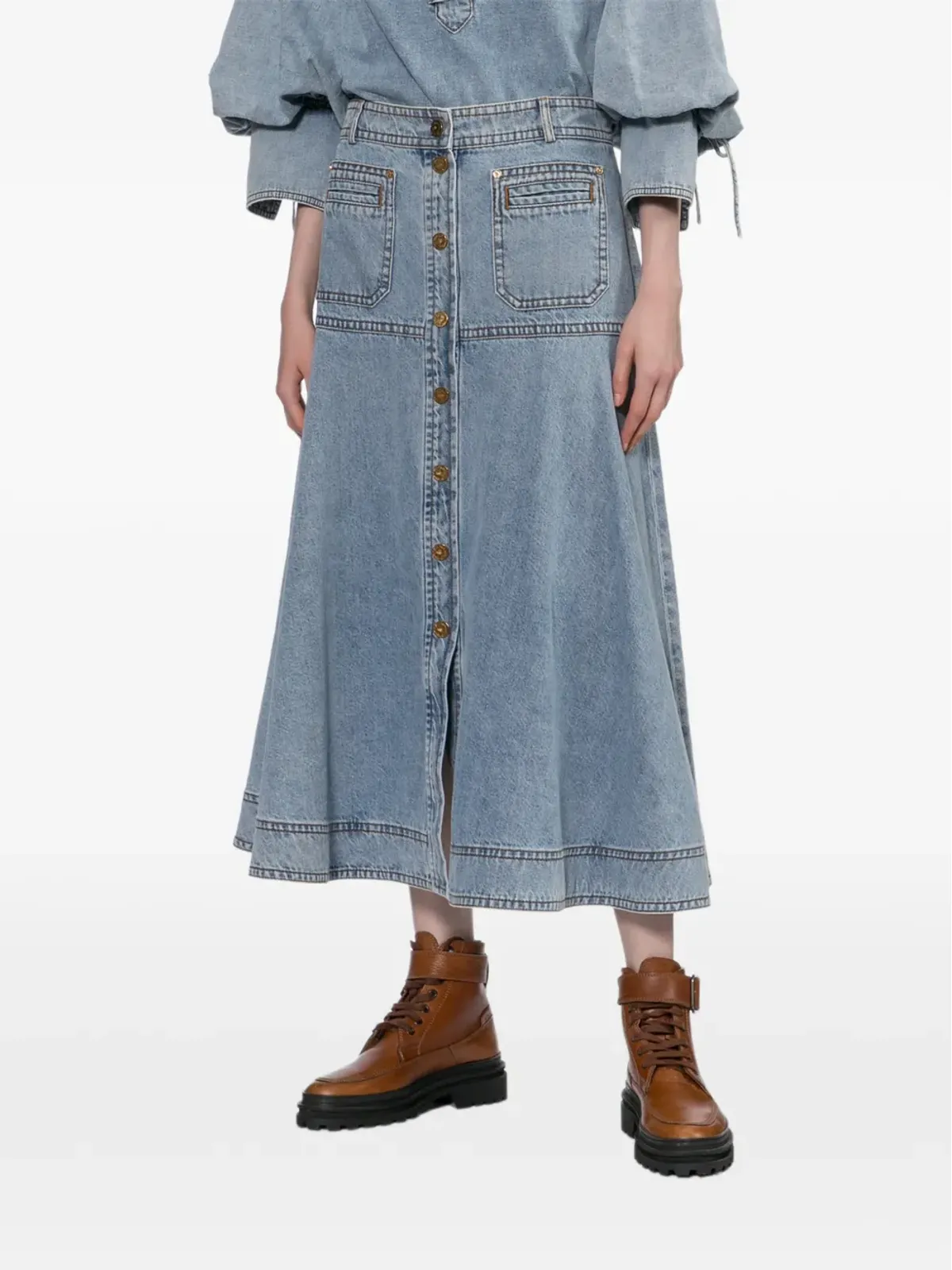 ZIMMERMANN ボタン付きスカート - 画像3