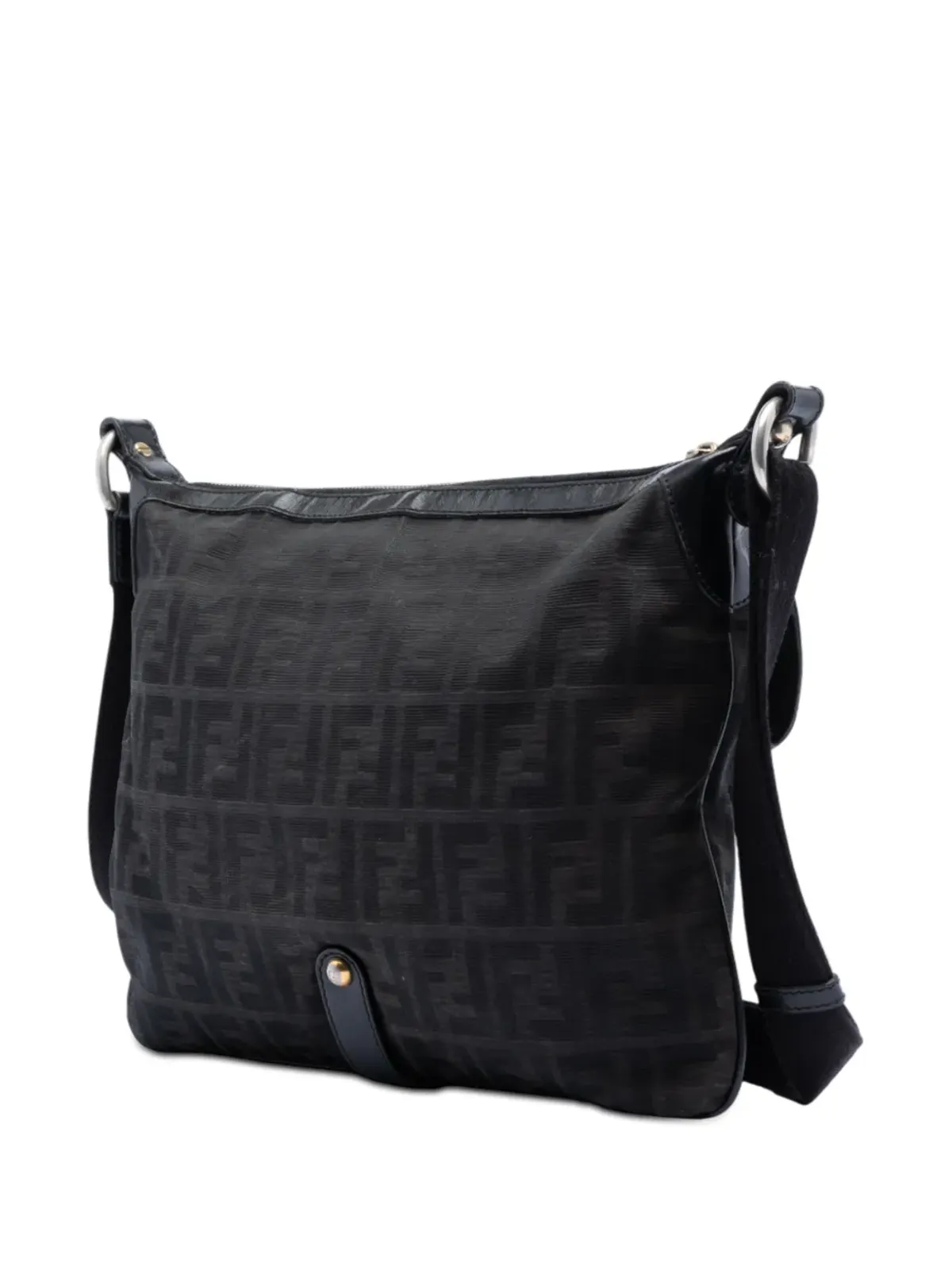 Fendi ビンテージ Zucca キャンバス チェフジップ クロスボディバッグ ブラウン - 画像3