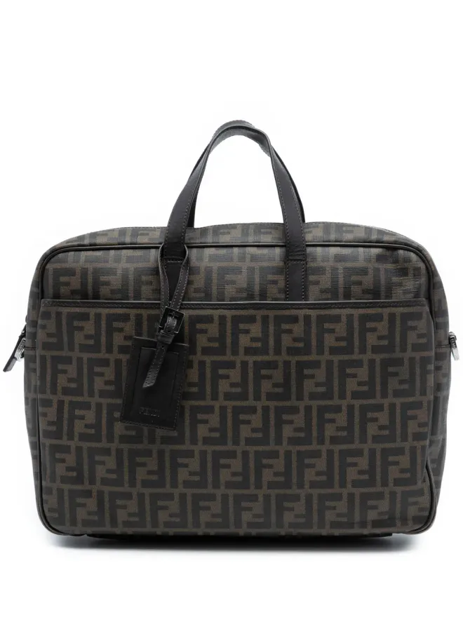 Fendi Pre-Owned Fendi Pre-Owned ズッカ コーテッドキャンバス ビジネスバッグ ブラウンの商品画像