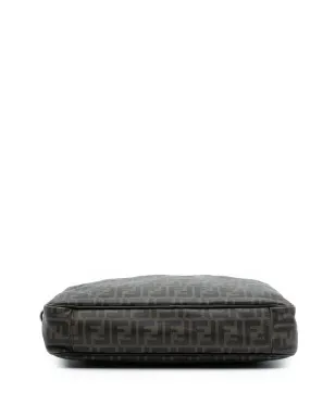 Fendi Pre-Owned ズッカ コーテッドキャンバス ビジネスバッグ ブラウン - サムネイル4