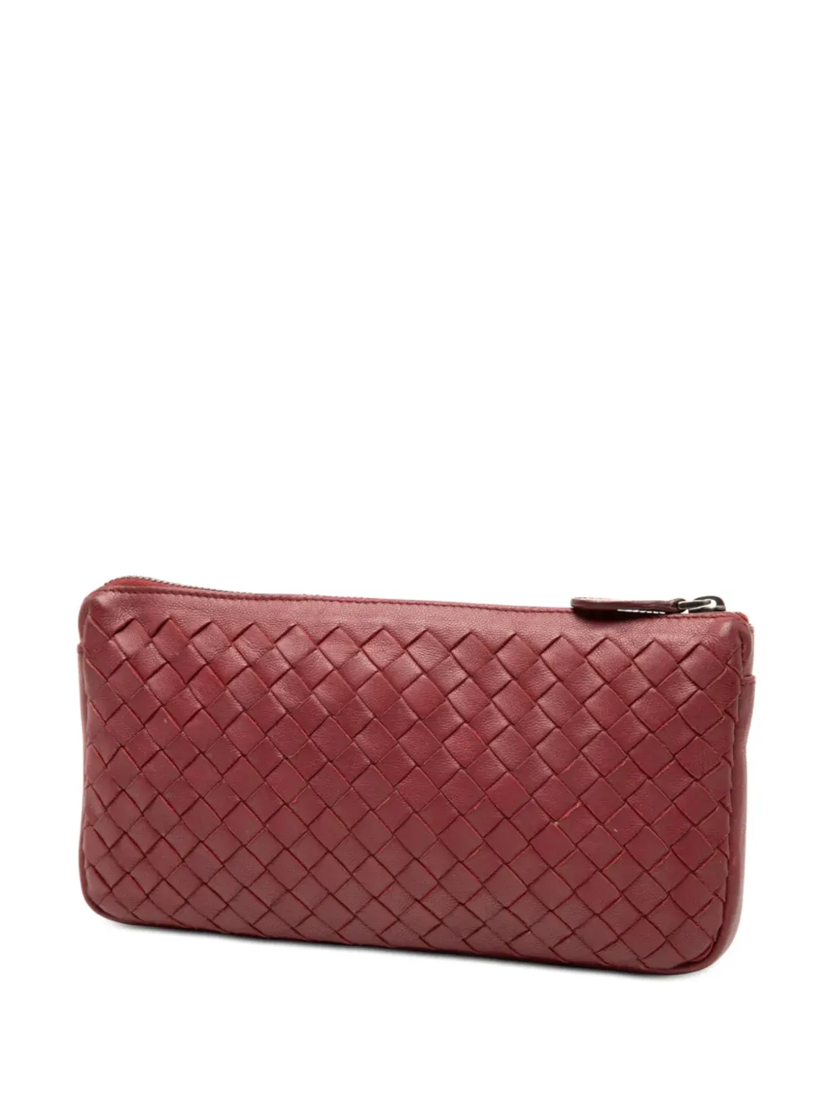 Bottega Veneta Pre-Owned 2009 ナパレザーイントレチャート ポーチ - レッド - 画像2