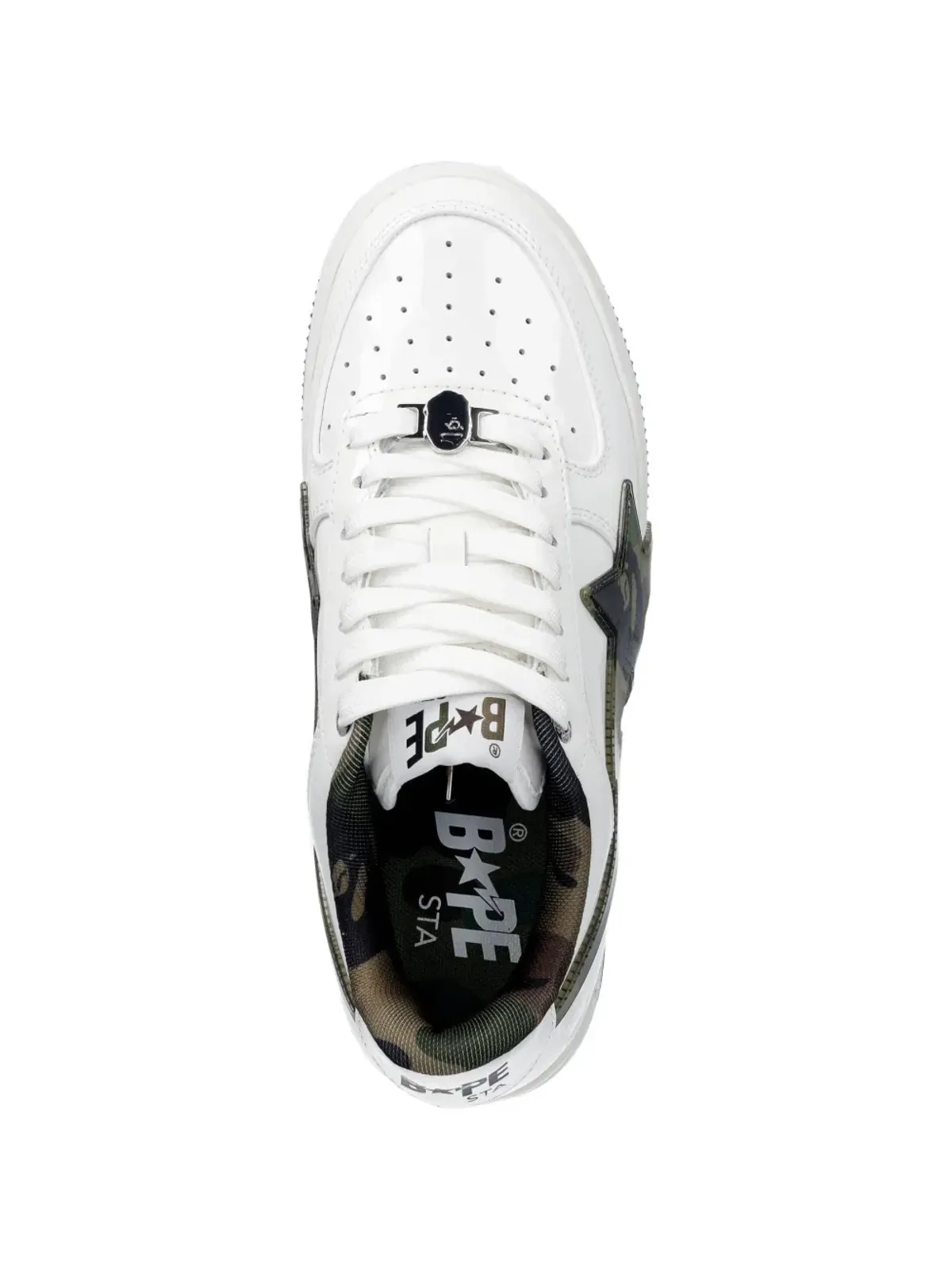 A BATHING APE® star-embellishment sneakers - White - 画像3