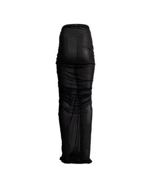 Atlein draped maxi skirt - Black - サムネイル2