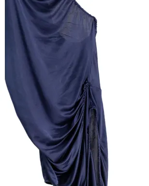 Atlein one-shoulder gathered blouse - Blue - サムネイル2