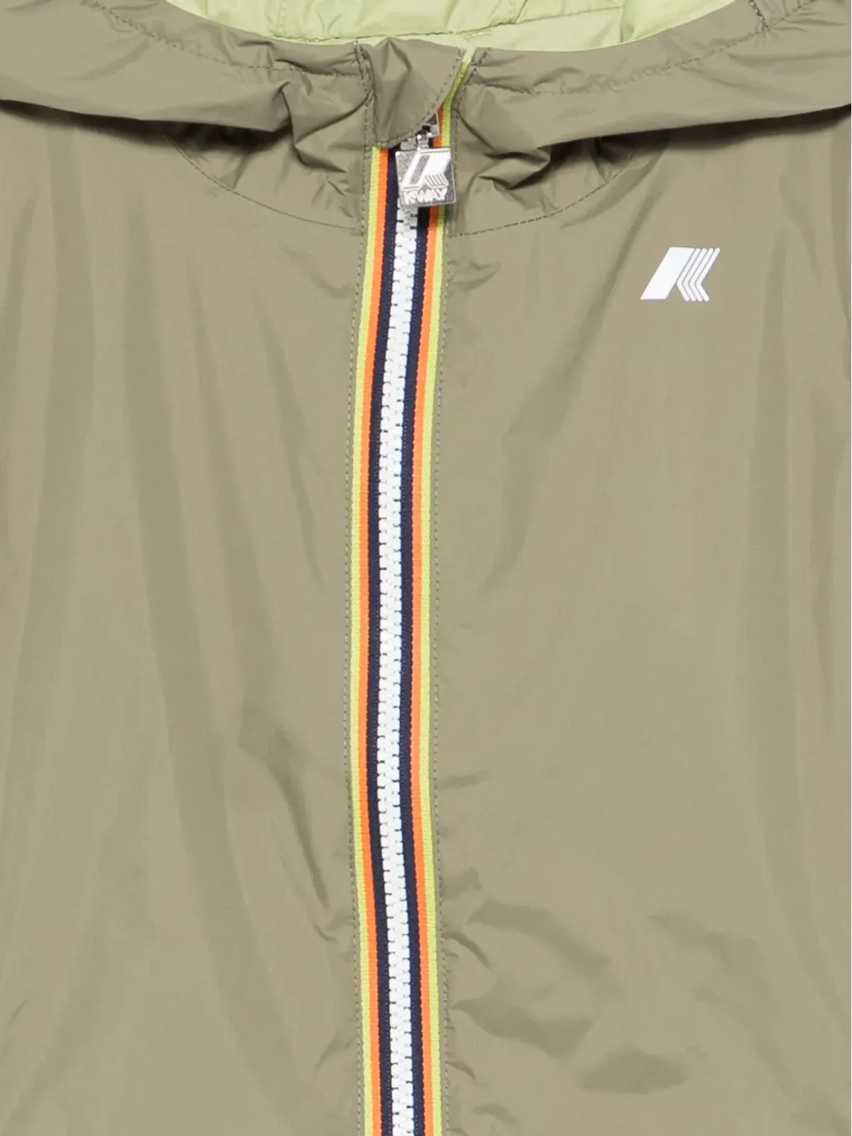 K Way Kids ジップファスナー付きフード付きジャケット - 画像3