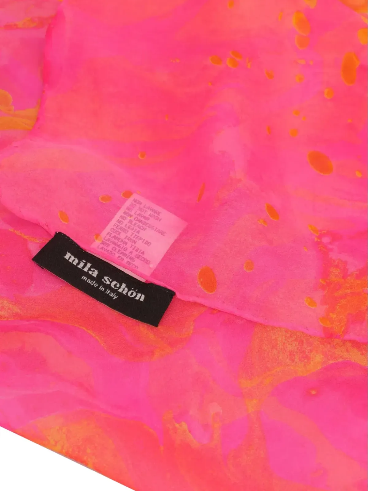 Mila Schon Vintage patterned scarf - Pink - 画像2