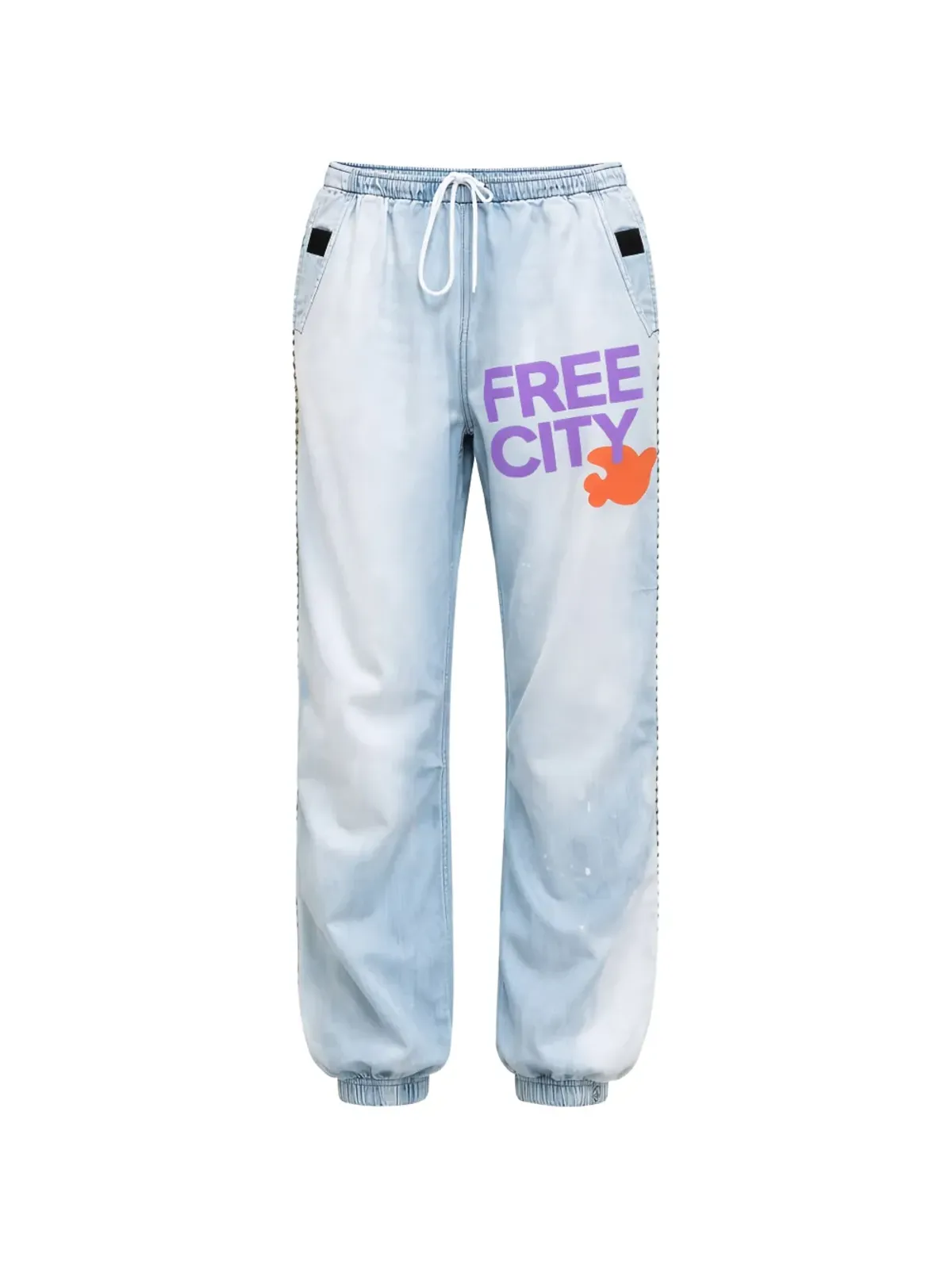 FreeCity プリントディテール ドローストリングパンツ - 画像1