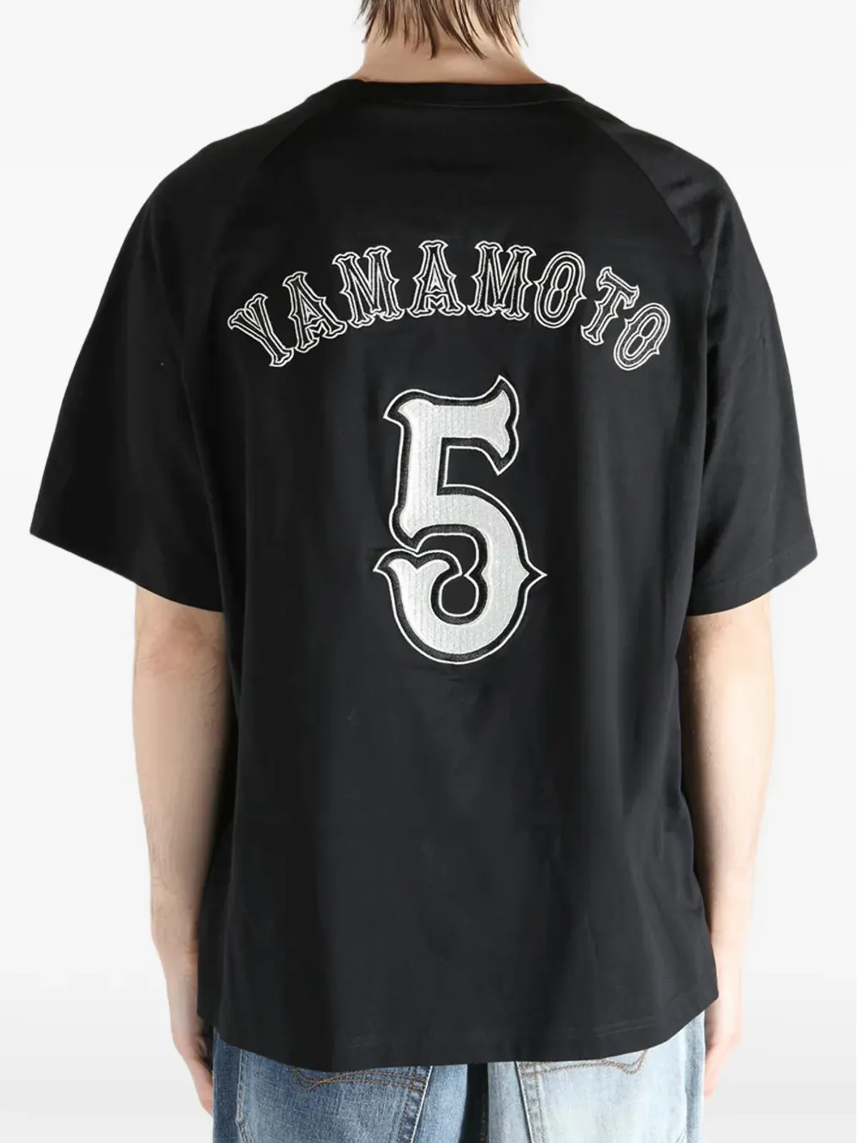 Y-3 エンブロイダード コットン Tシャツ（ブラック） - 画像4