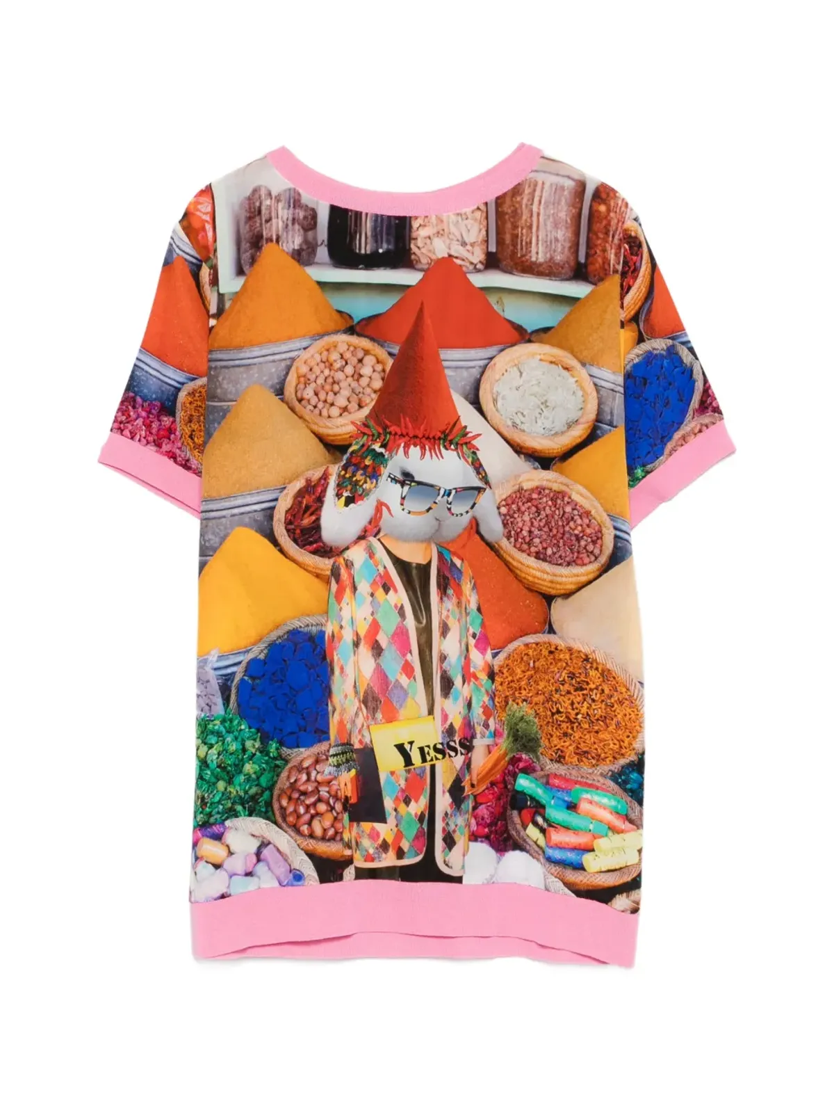 The Artistylist スパイス丸首プリントTシャツ - オレンジ - 画像1