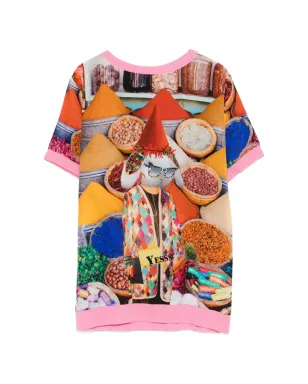 The Artistylist スパイス丸首プリントTシャツ - オレンジ - サムネイル1