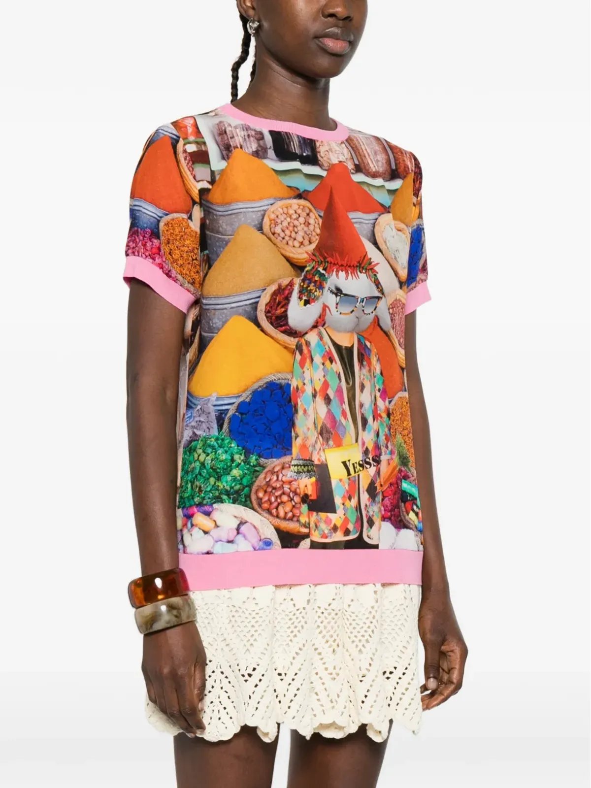 The Artistylist スパイス丸首プリントTシャツ - オレンジ - 画像3