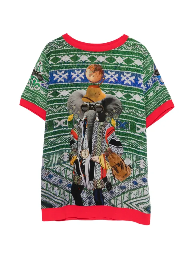 The Artistylist The Artistylist 象柄プリントTシャツの商品画像