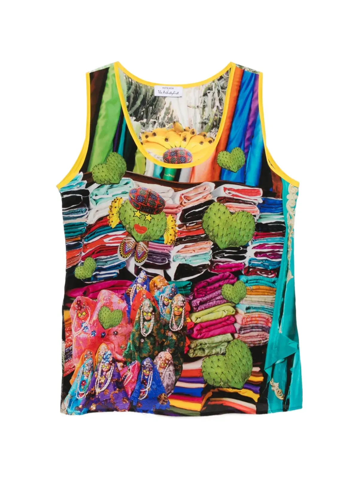 The Artistylist Cactus printed tank top - Blue - 画像1