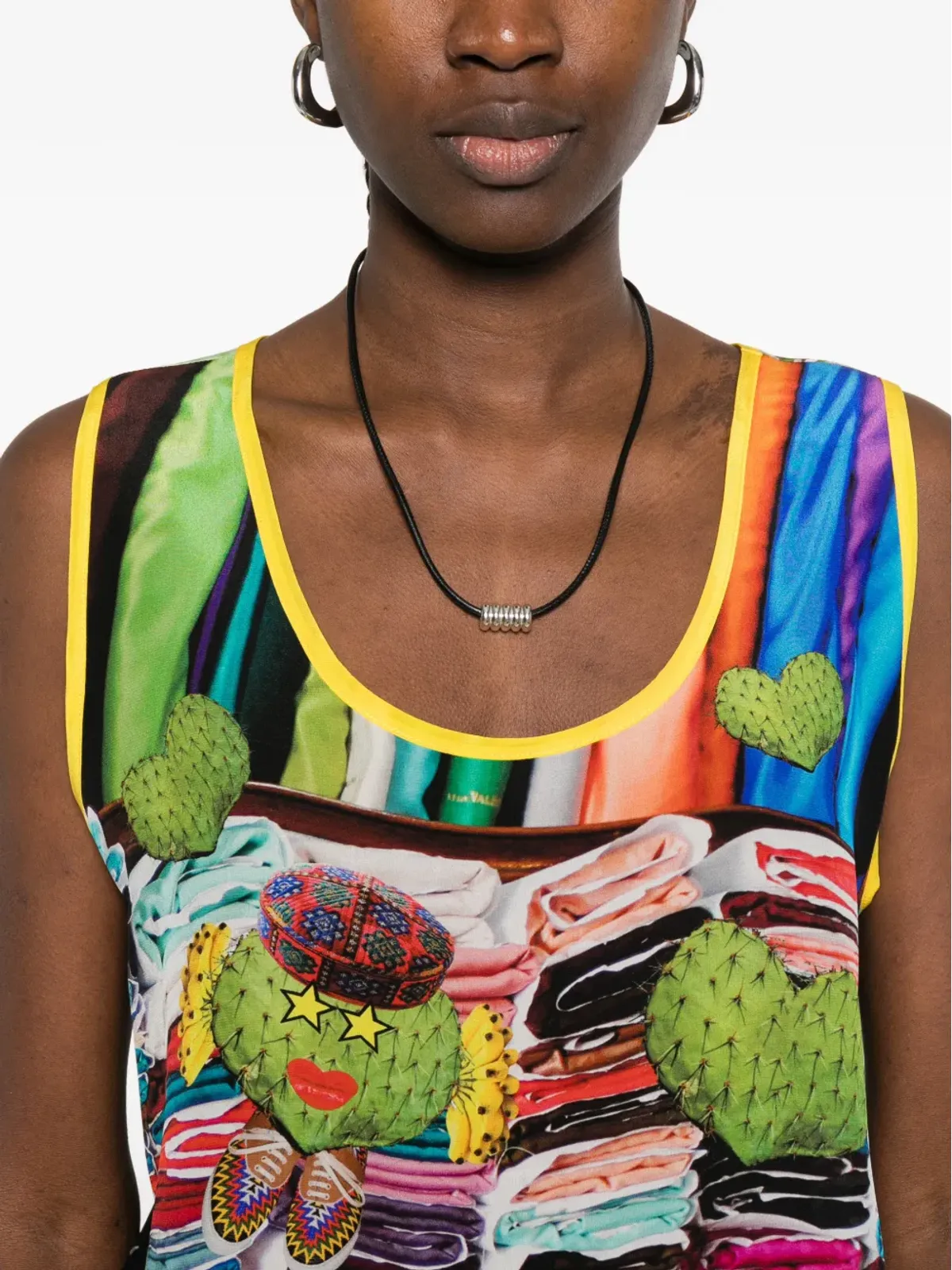 The Artistylist Cactus printed tank top - Blue - 画像5