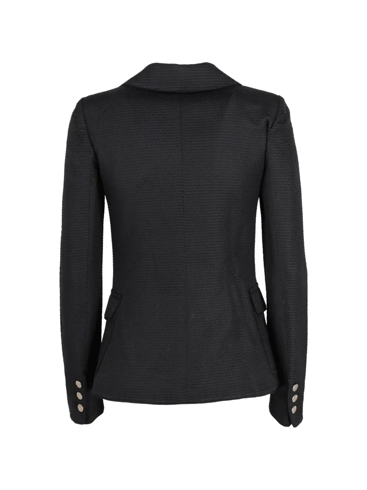 Fendi Pre-Owned テクスチャード前ボタンブレザー - ブラック - 画像2