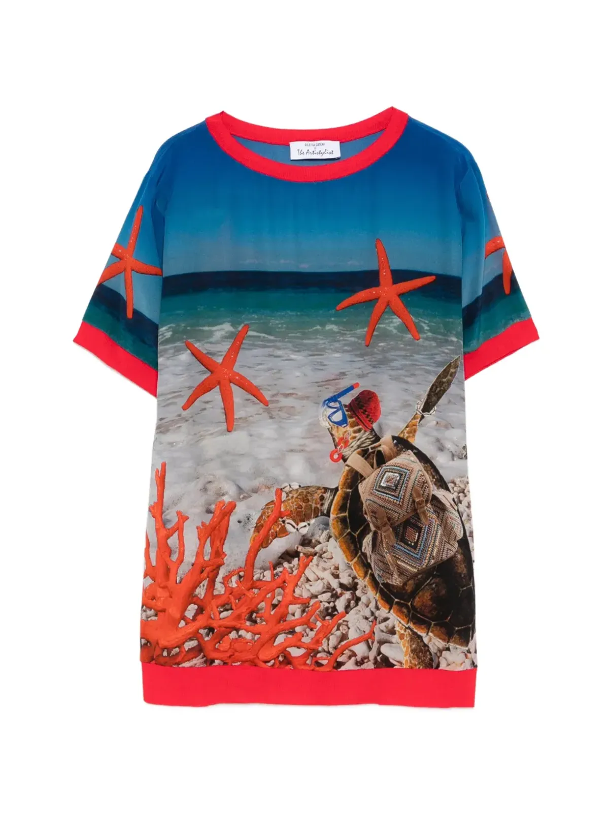 The Artistylist ヒトデ柄プリントTシャツ - 画像1