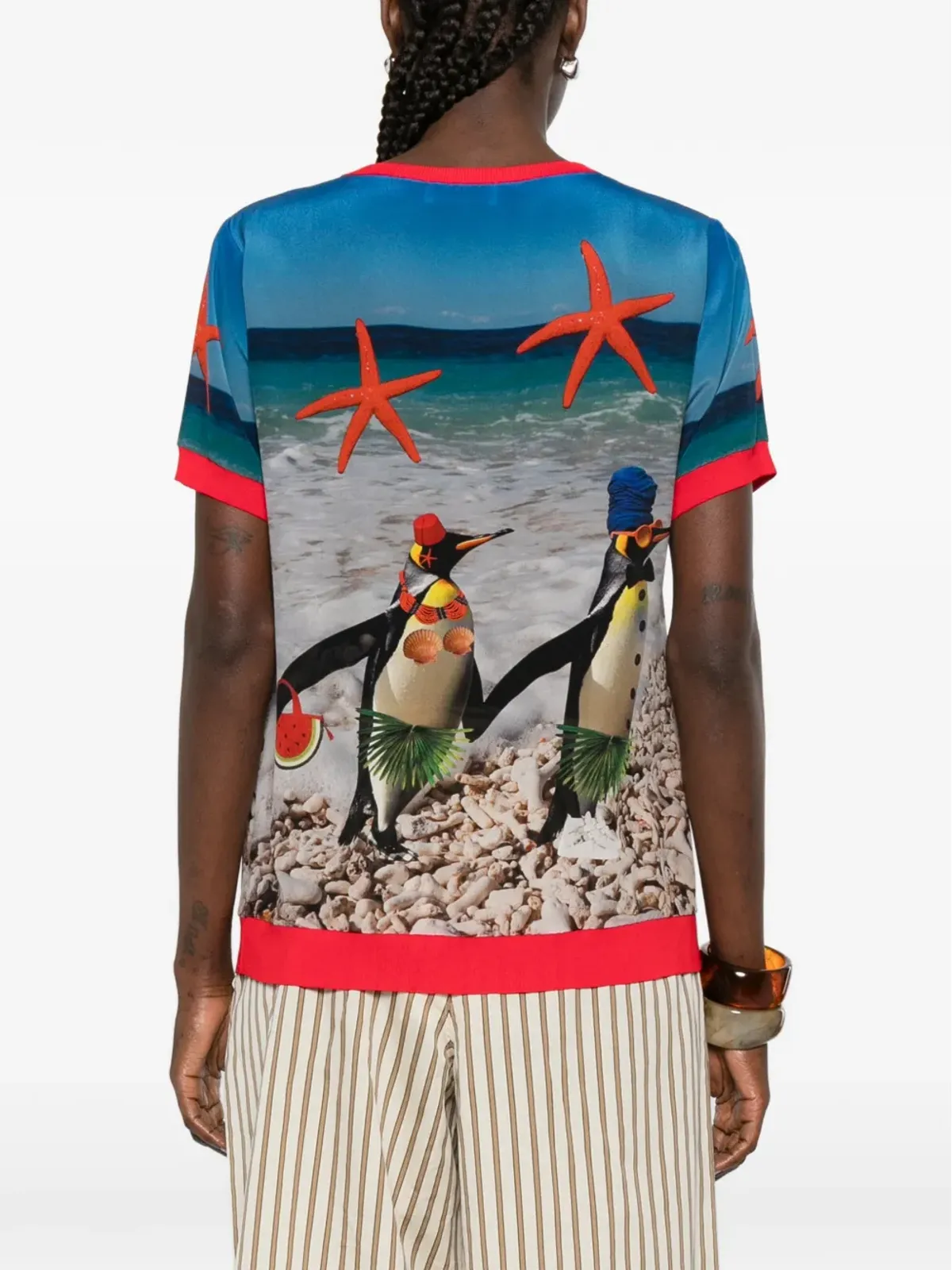 The Artistylist ヒトデ柄プリントTシャツ - 画像4