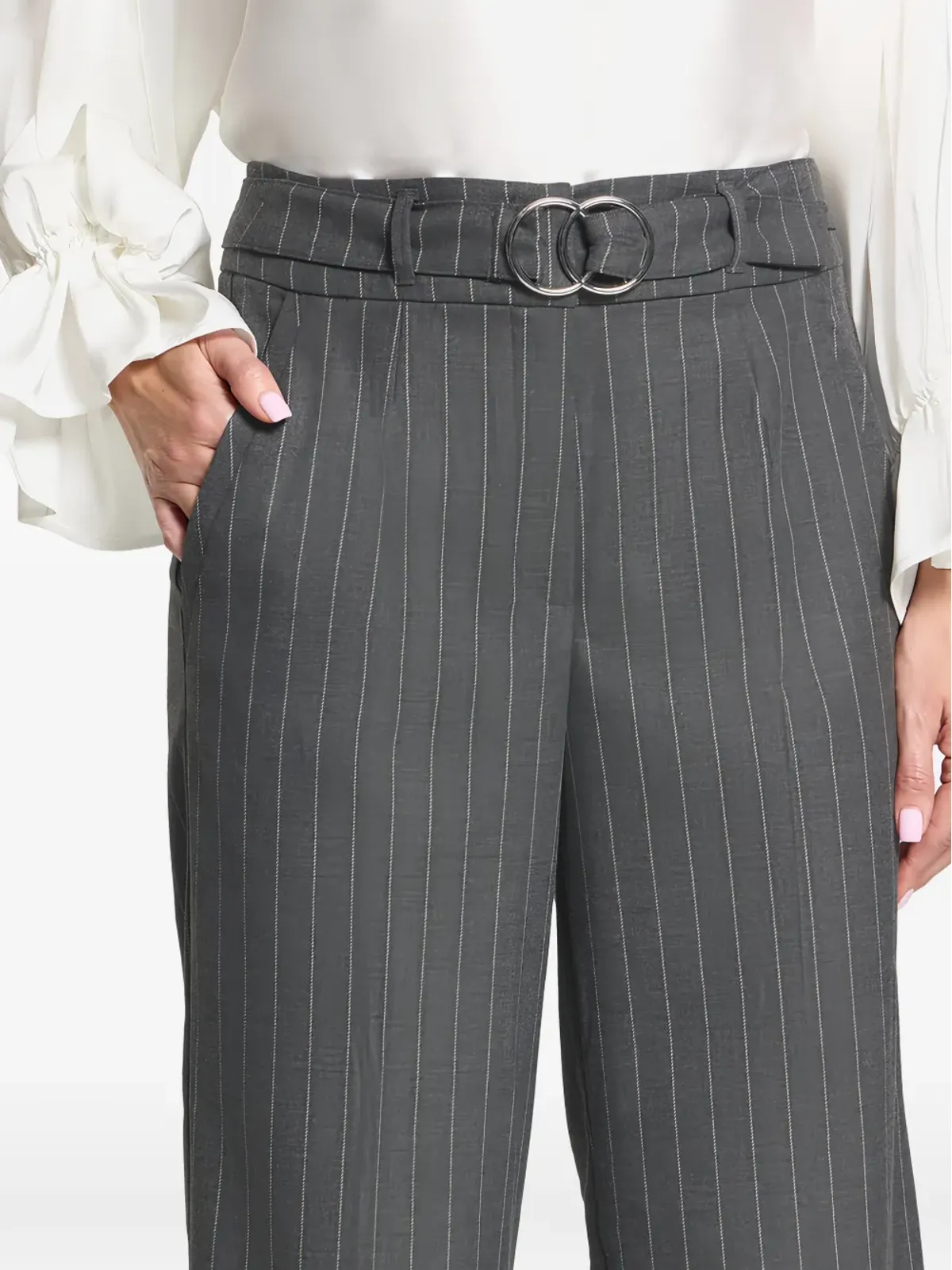 Betty Barclay Marlene pinstripe trousers - Grey - 画像5