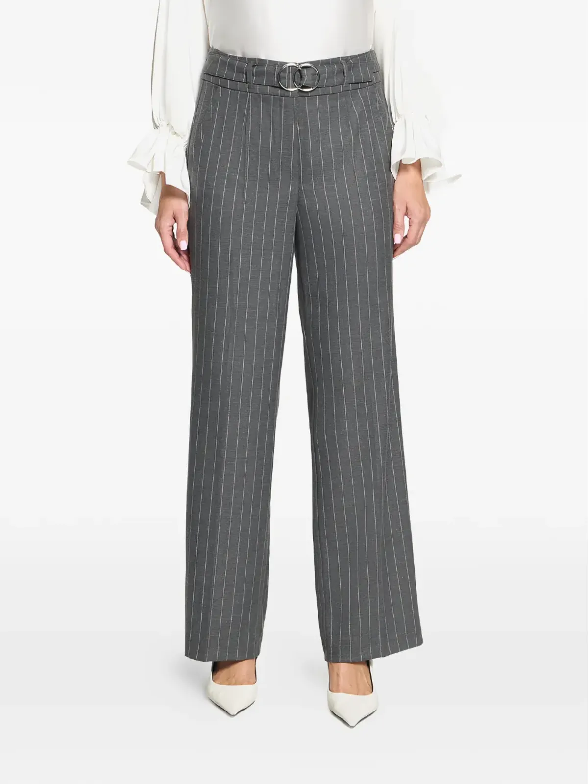 Betty Barclay Marlene pinstripe trousers - Grey - 画像2