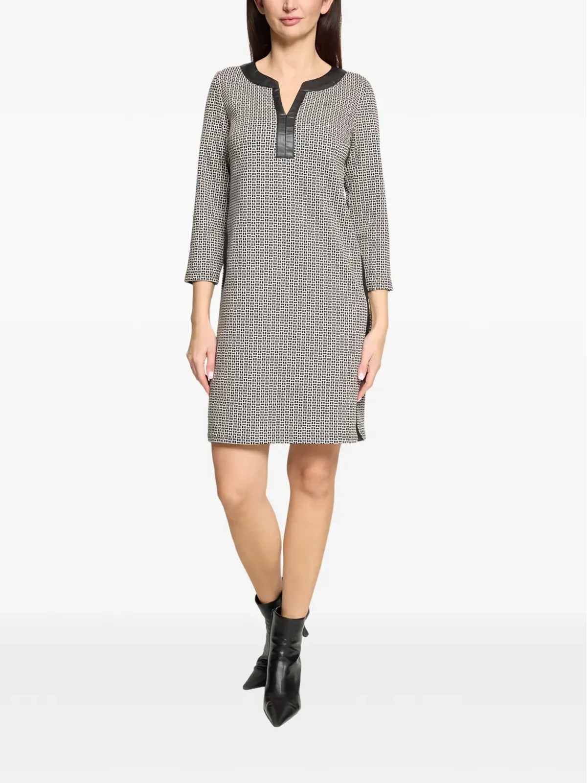 Betty Barclay V-neck mini dress - Neutrals - 画像2
