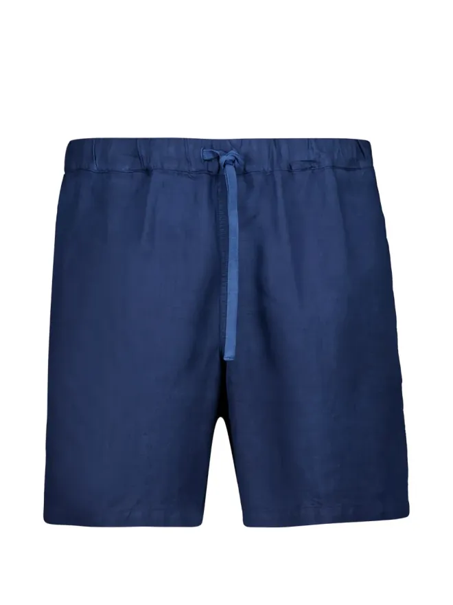 120% Lino 120% Lino ドローコード付きショートパンツ ネイビーブルーの商品画像