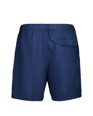 120% Lino ドローコード付きショートパンツ ネイビーブルー - サムネイル2