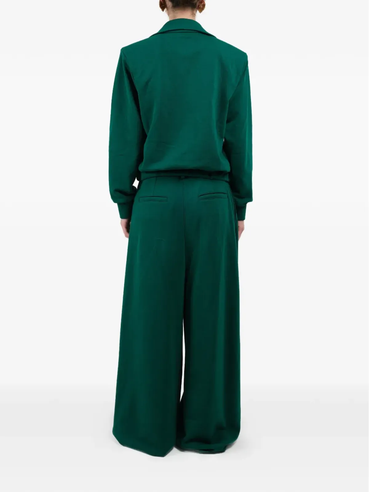 Rowen Rose straight zip sweatshirt - Green - 画像5