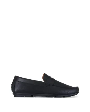 Aquatalia Enzo grained-leather loafers - Black - サムネイル1