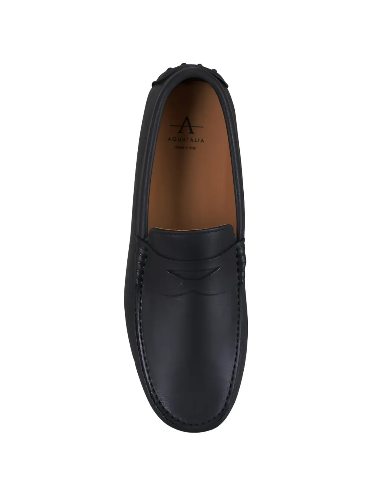 Aquatalia Enzo grained-leather loafers - Black - 画像3