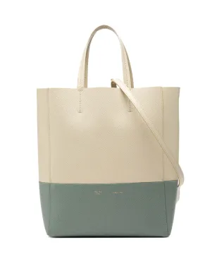 Celine ビンテージ バイカラー カーフスキン バーティカル カバス トート サッチェル - ブルー - サムネイル1