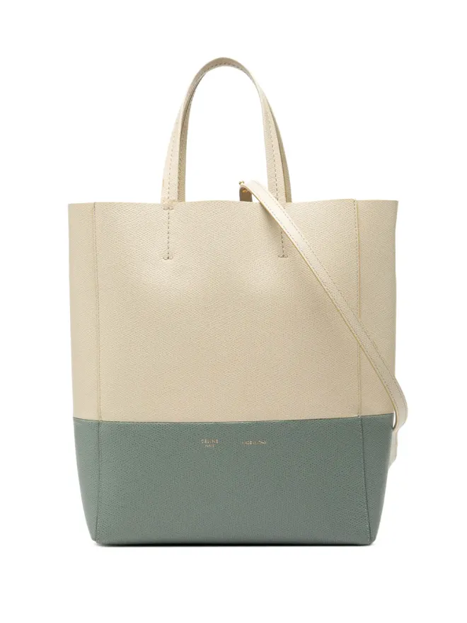 Celine Pre-Owned Celine ビンテージ バイカラー カーフスキン バーティカル カバス トート サッチェル - ブルーの商品画像