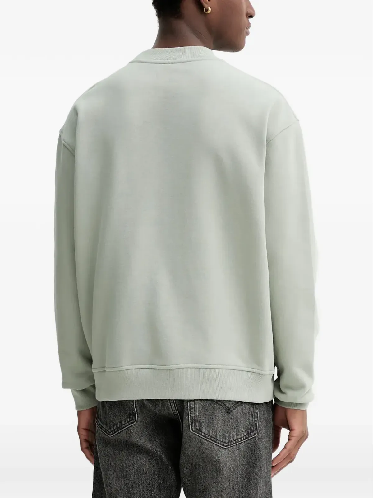 AllSaints アッシャー刺繍入りスウェットシャツ グリーン - 画像3