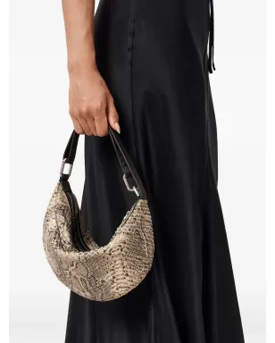 AllSaints Luna 蛇皮風ジップショルダーバッグ - ネュートラル - サムネイル3