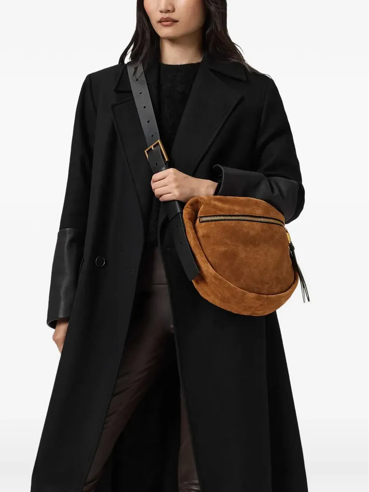 AllSaints Noemie スエードショルダーバッグ - 画像2