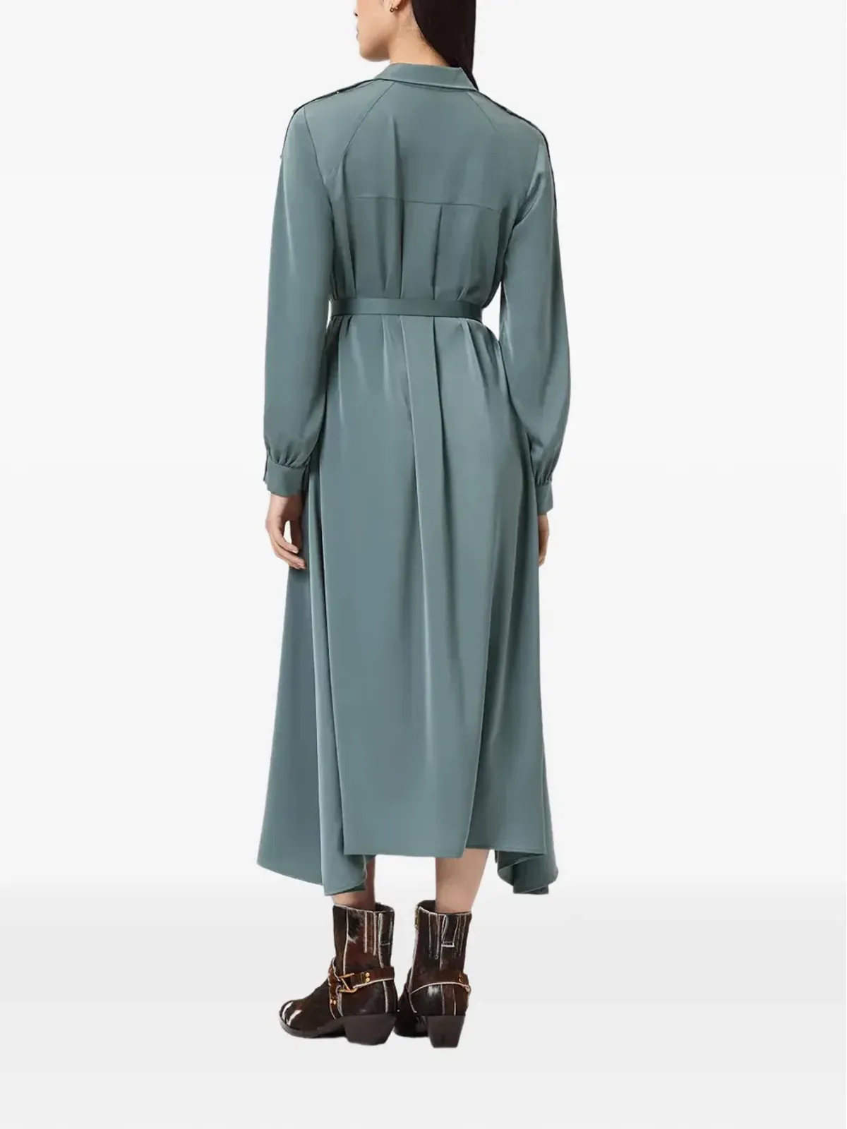 AllSaints Lexi ボタンベルト付き シャツドレス - 画像4