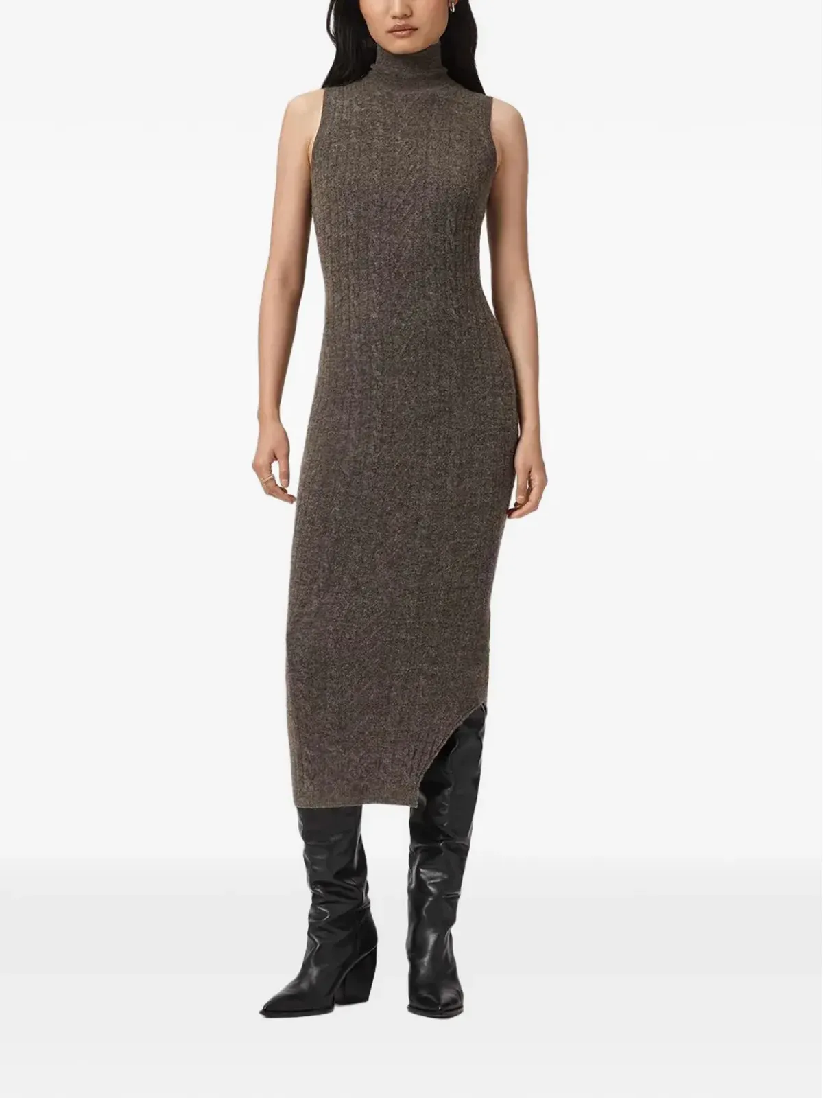 AllSaints Sabine ロールネック カーディガン ドレス セット - 画像5