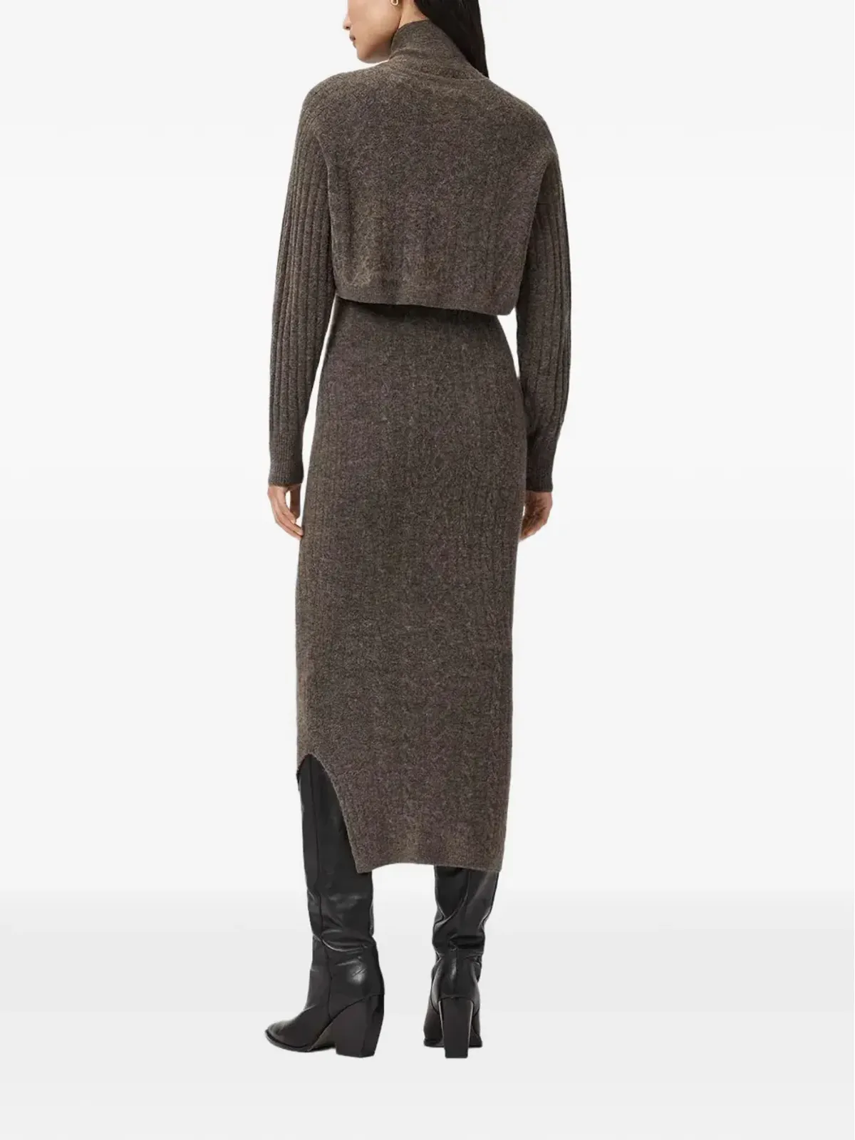 AllSaints Sabine ロールネック カーディガン ドレス セット - 画像2