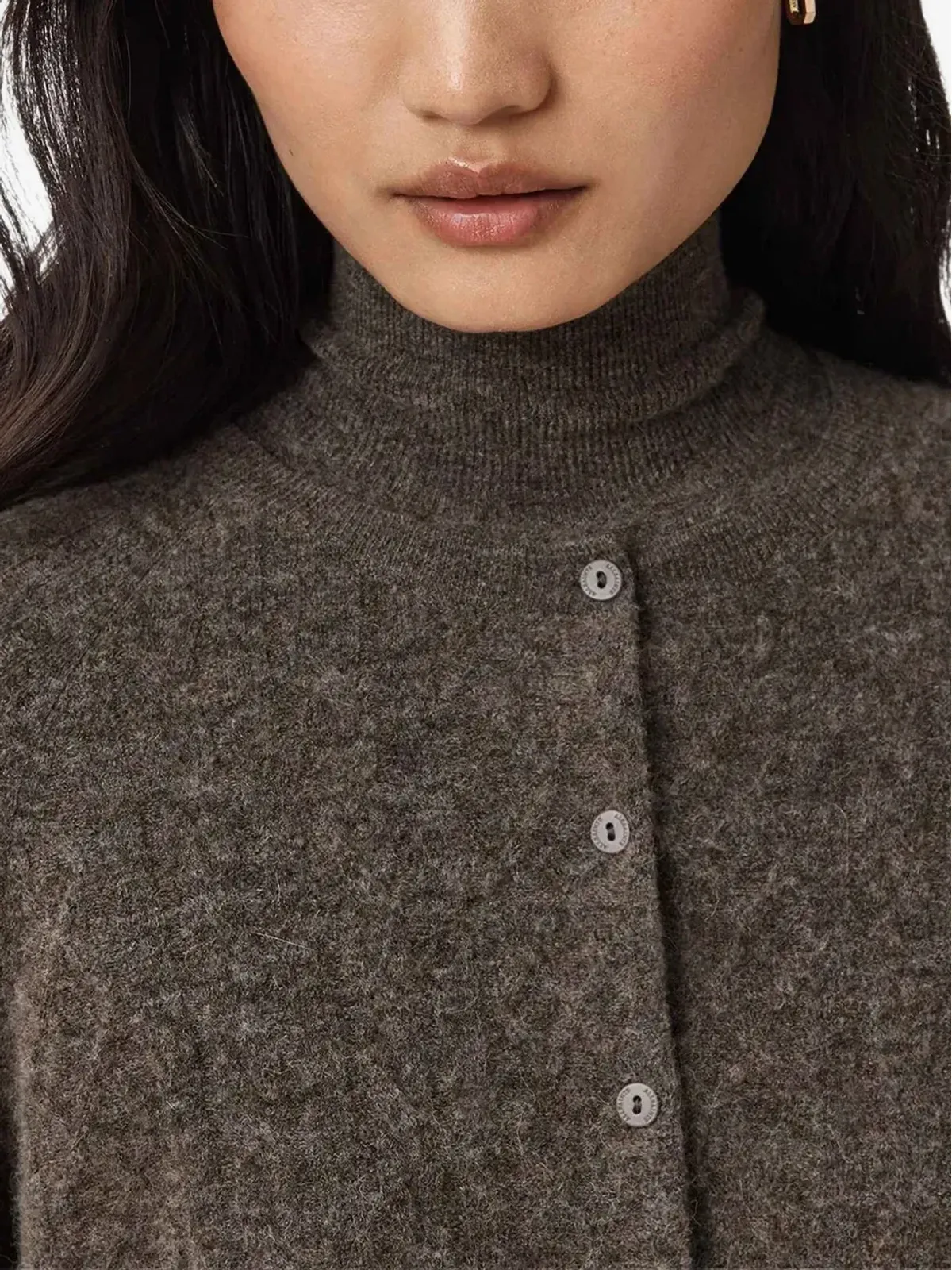 AllSaints Sabine ロールネック カーディガン ドレス セット - 画像4